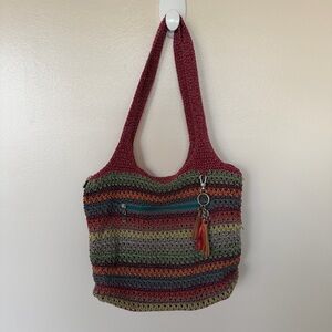 THE SAK Multicolor Rainbow Crochet Tote
